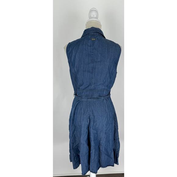 Tommy Hilfiger Denim Sleeveless Dress Blue Womens Size 12 - Picture 4 of 12